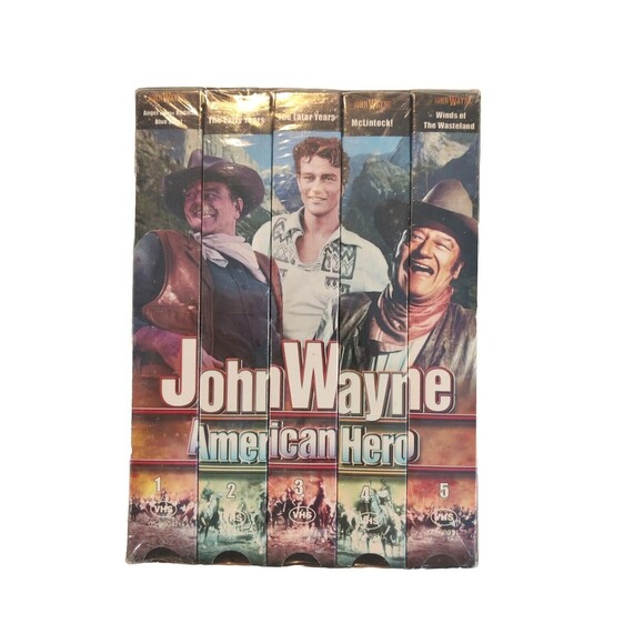 John Wayne - American Hero of the Movies (VHS, 2002, 5-Tape Set)-New Sealed - Picture 2 of 6